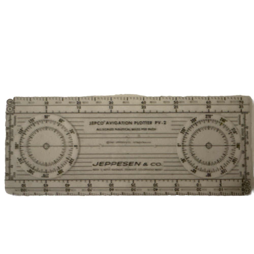 Jeppesen Enroute Plotter PV-2 Scale with Instructions Envelope Englewood CO