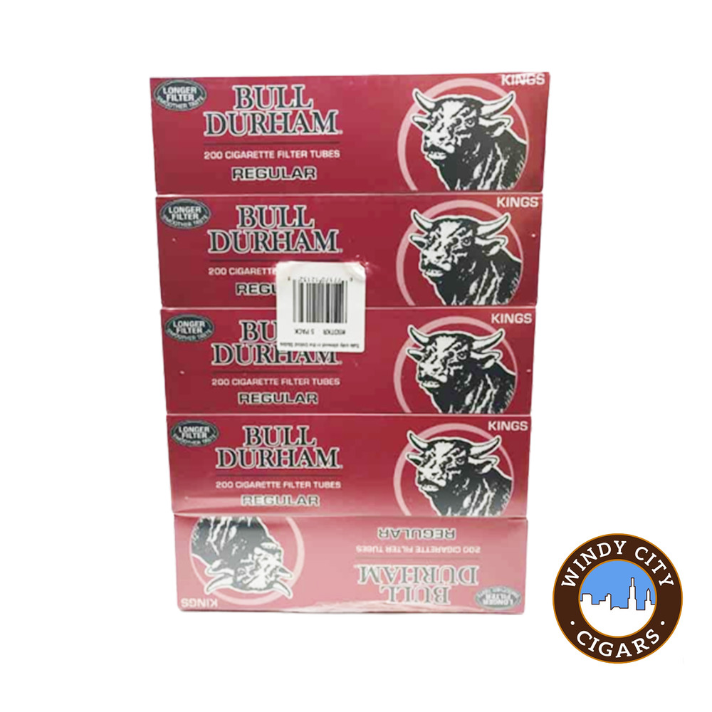 Bull Durham Regular King Cigarette 200ct Tubes - 5 Boxes