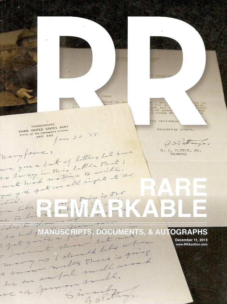 RR Manucripts Documents & Autographs Auction Catalog December 2013