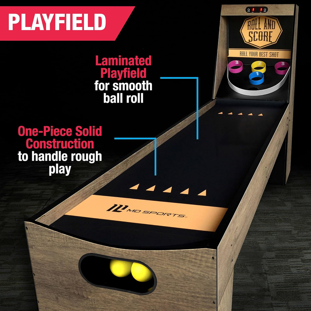 Roll & Score Arcade Game, 87" Durable Electronic Scoring with Sound Effects and