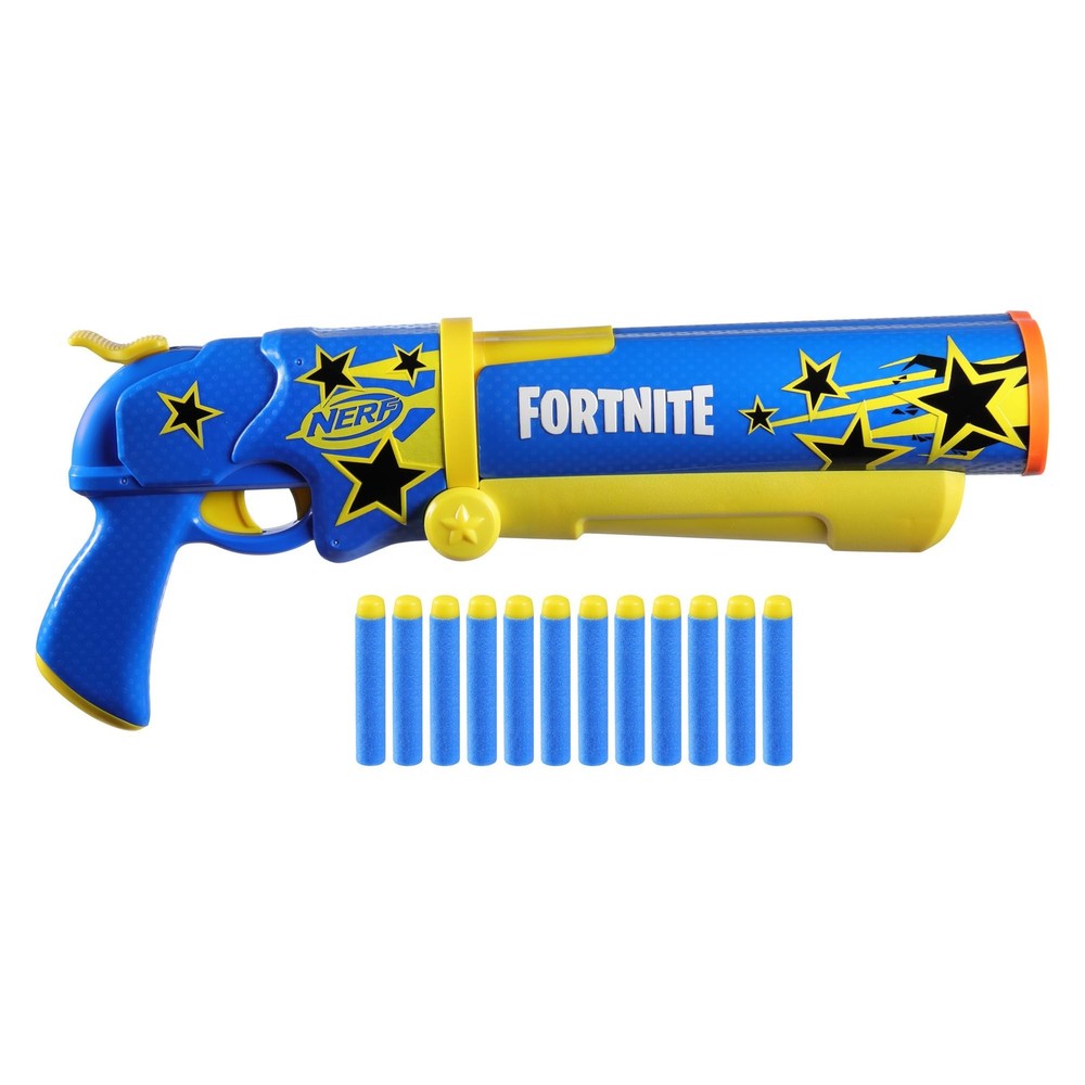 Nerf Fortnite Half Tone Hero Blaster, Bonus Code to Unlock Medium, Multicolor
