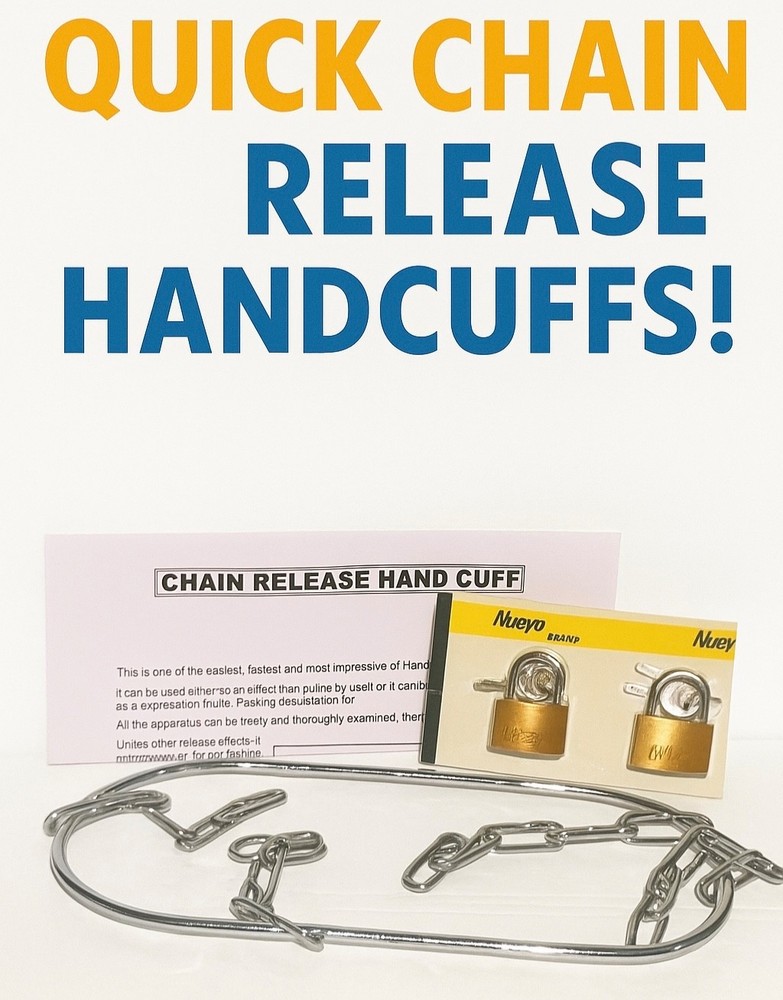 QUICK CHAIN RELEASE HANDCUFF ESCAPE S Metal Bar Comedy Magic Trick Houdini Wrist