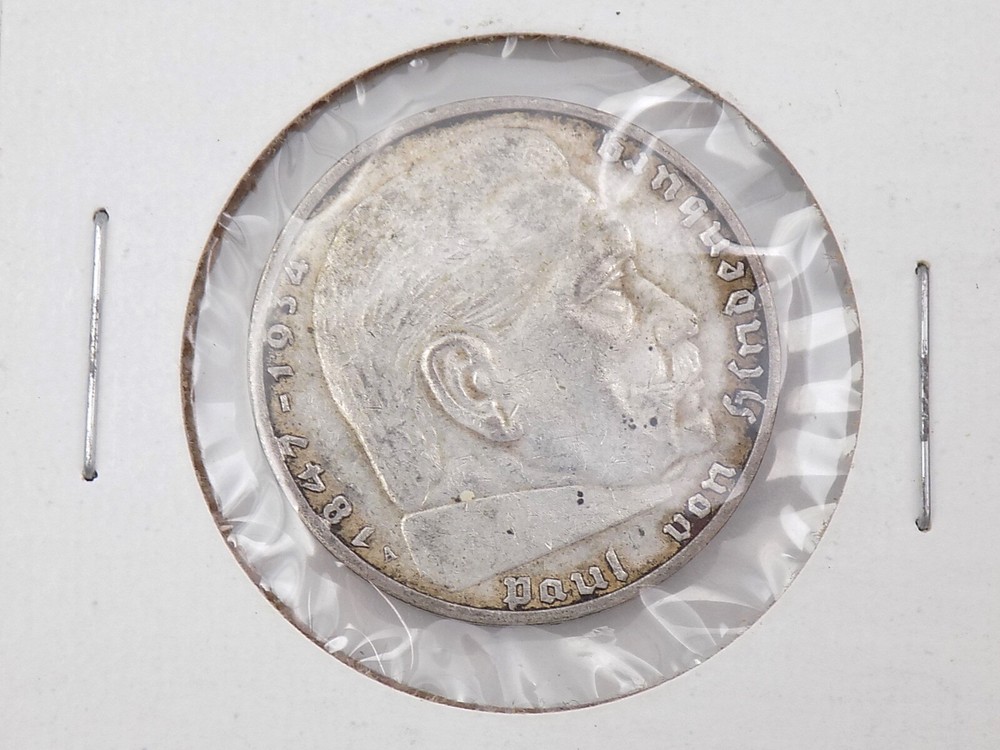 1938-A Third Reich Germany 2 Marks Silver Coin