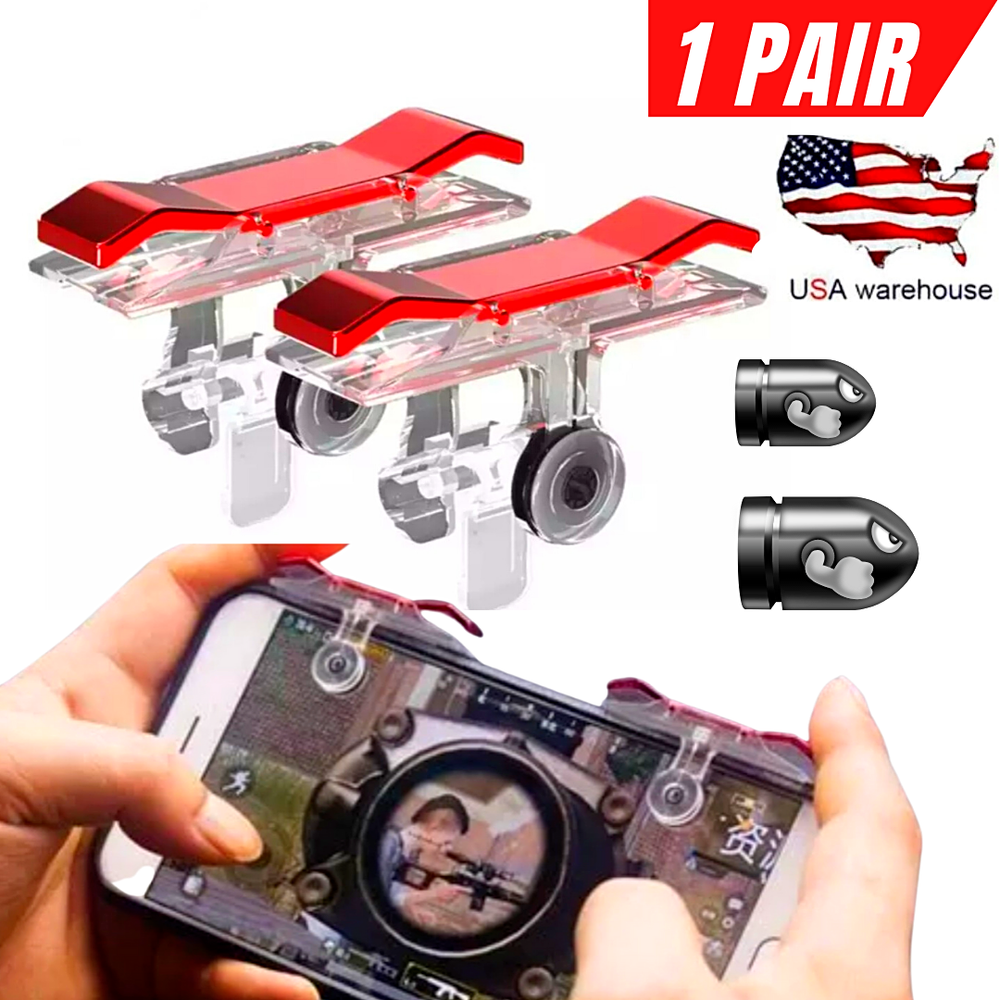 Mobile Cell Phone Game Controller Gamepad Joystick Fire Trigger Button For PUBG