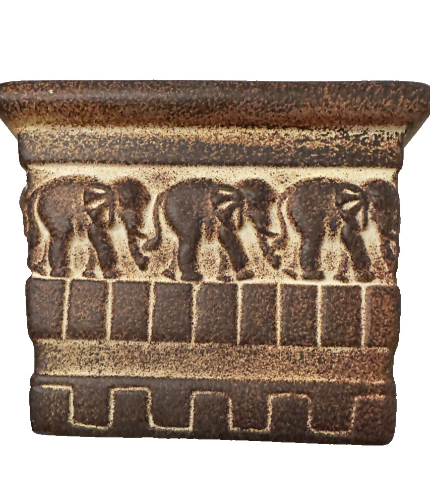 Square Candle Container featuring Safari Elephant -