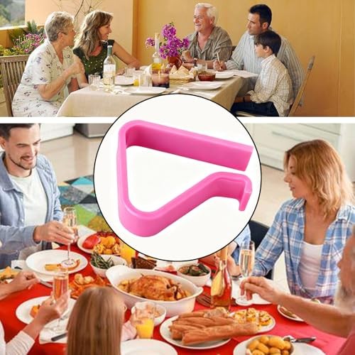 Transparent Clear Tablecloth Clips, Plastic Table Cloth Clips，Table Large-Pink