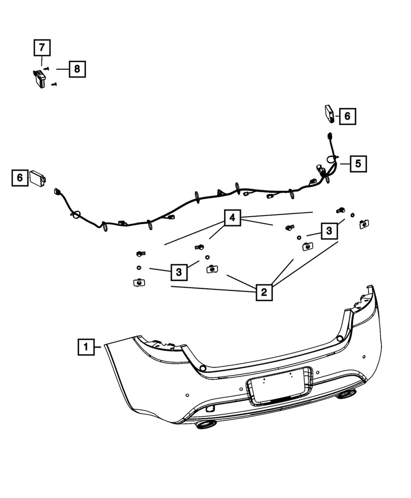 Genuine Mopar Parking Assist Module 68197066AA