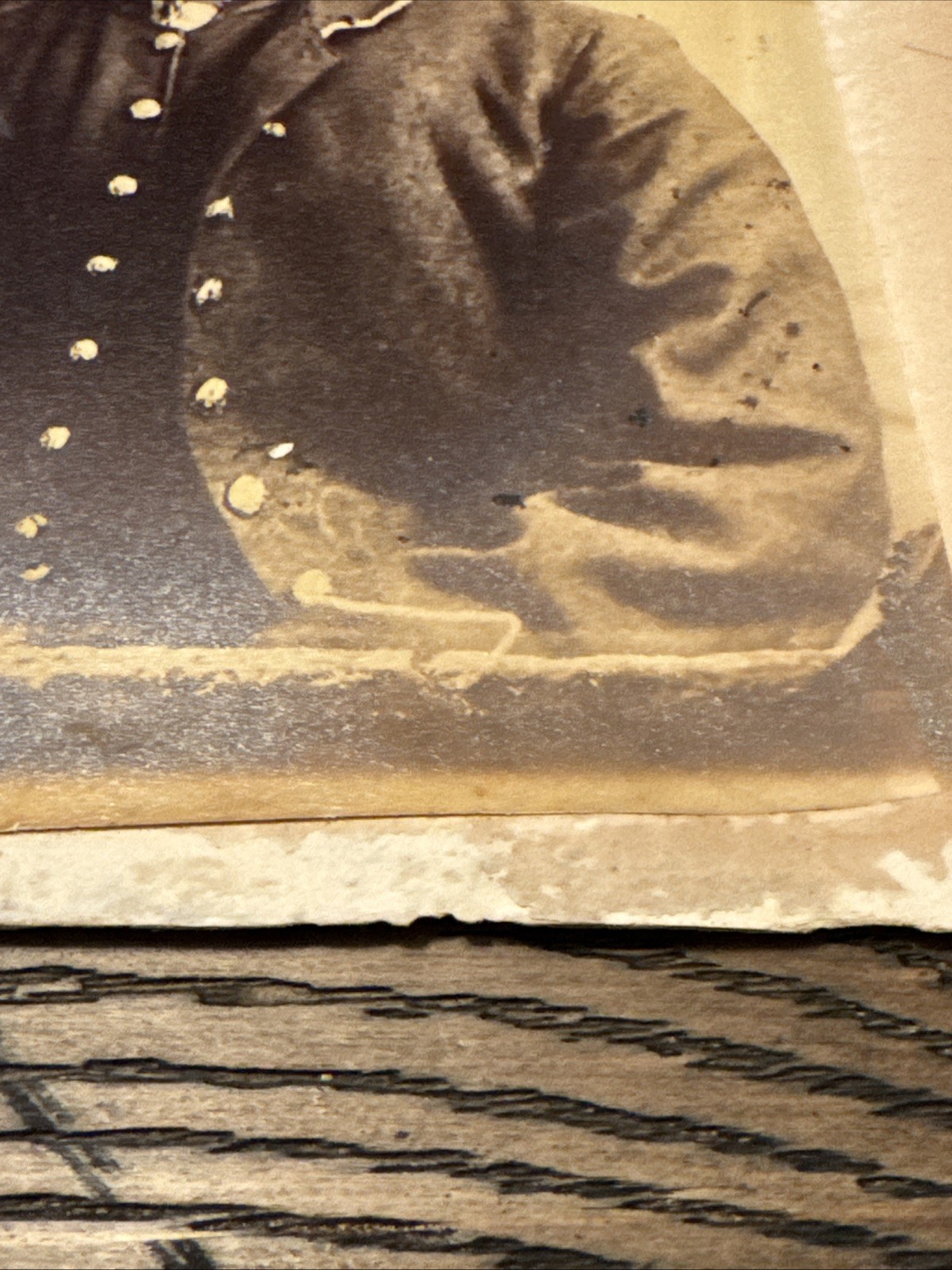 Civil War Union Soldier Albumen Image Slouth Hat Cartridge Box Tent Background