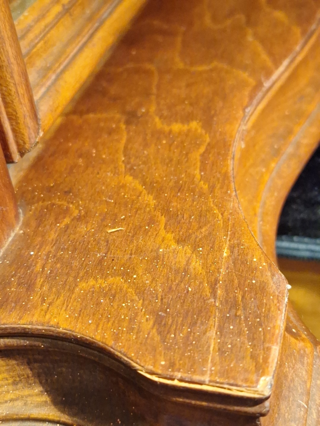 Antique Wood Tabletop Vanity Dressing Table with Falconer Durever Swivel Mirror