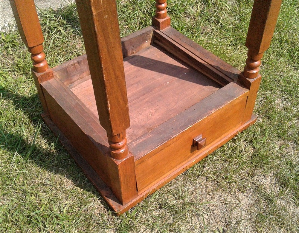 Antique Cherry One Drawer Stand 1860s Era