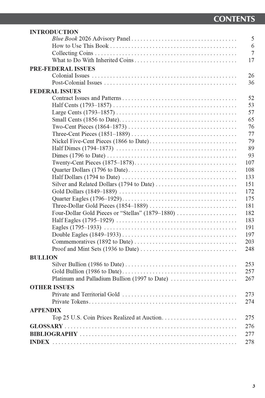 The Official Blue Book 2026 United States Coins Handbook