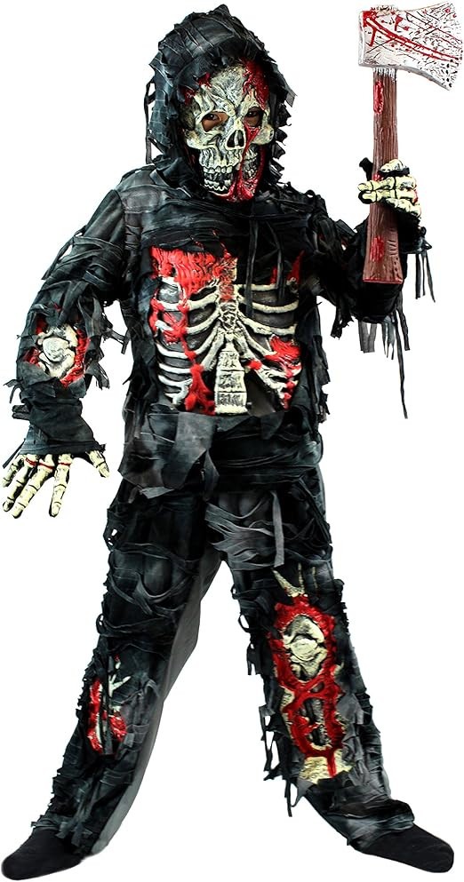 3T Spooktacular Creations Kids Scary Zombie Costume Mask, Gloves, Pants, Shirt