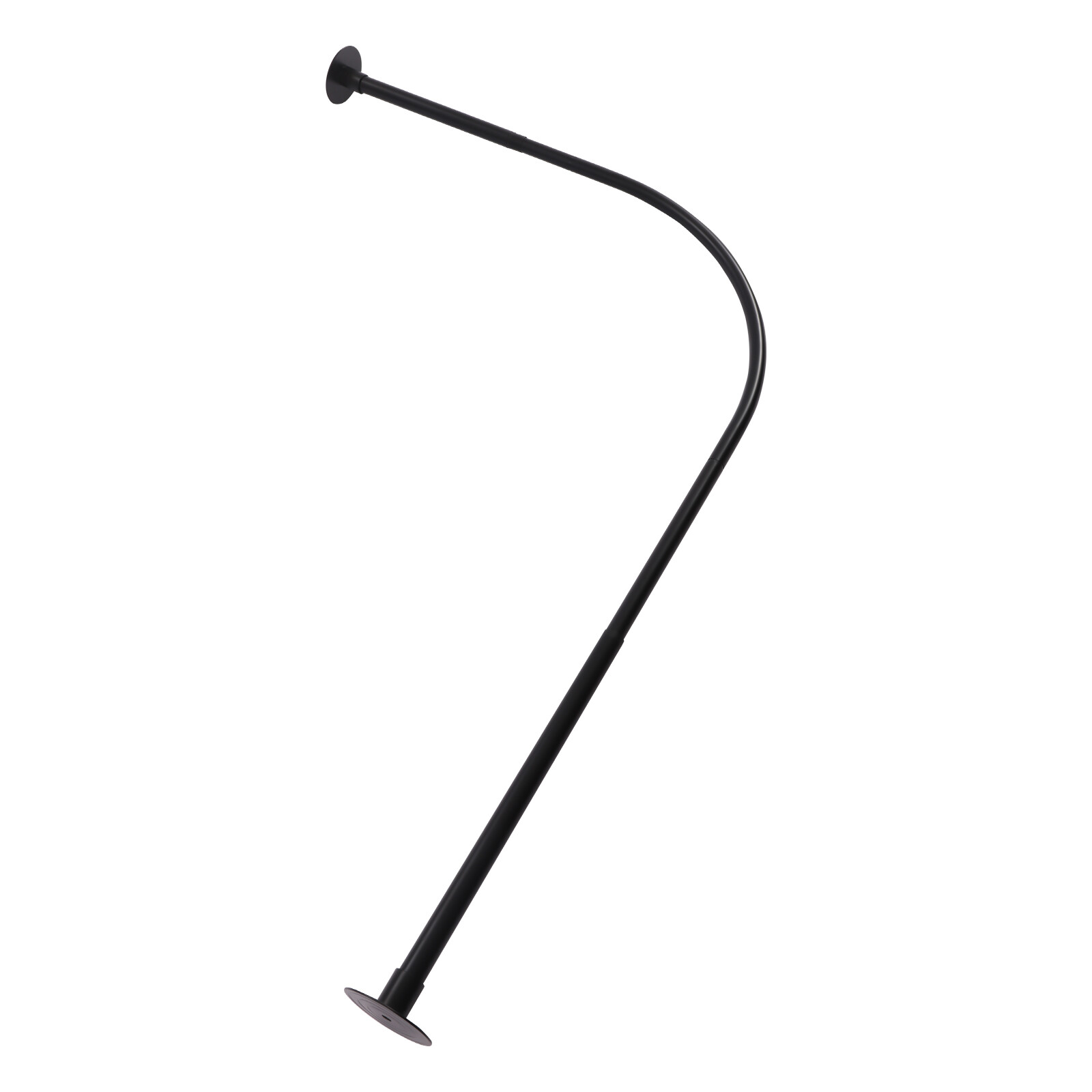 Adjustable L Shaped Shower Curtain Rod Stainless Steel Bathroom Shower Pole Rail