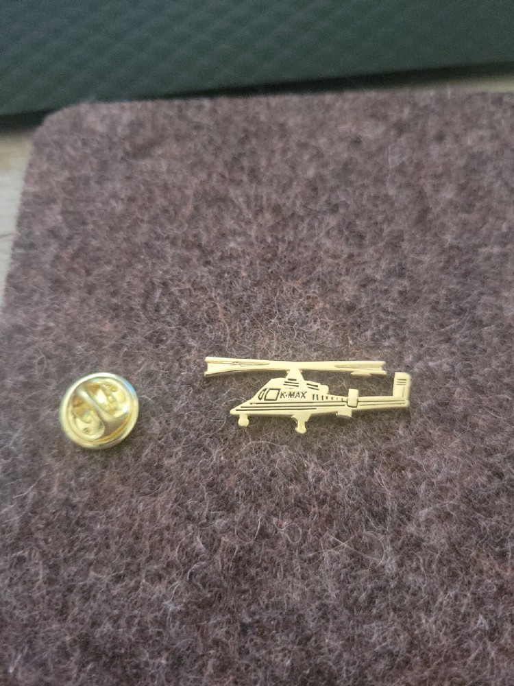 Helicopter K-MAX Lapel Pin Gold Lockheed Martin