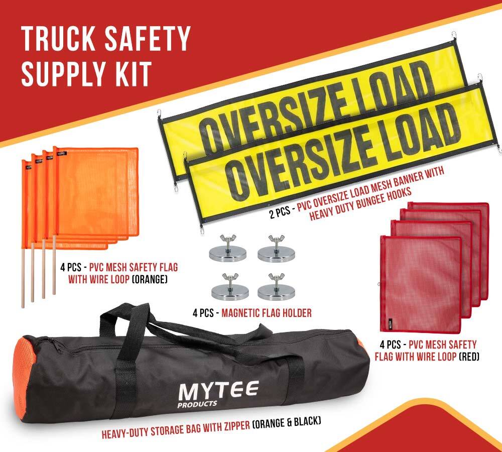 15Pcs Oversized Load Sign Kit for Construction, Road Traffic, Pedestrian Signs