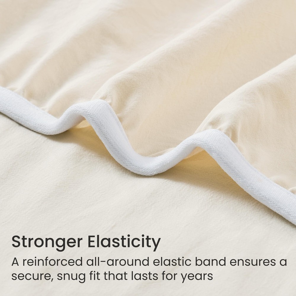 GOKOTTA Full Size Fitted Sheet Breathable Microfiber Deep Pocket Elastic Corner