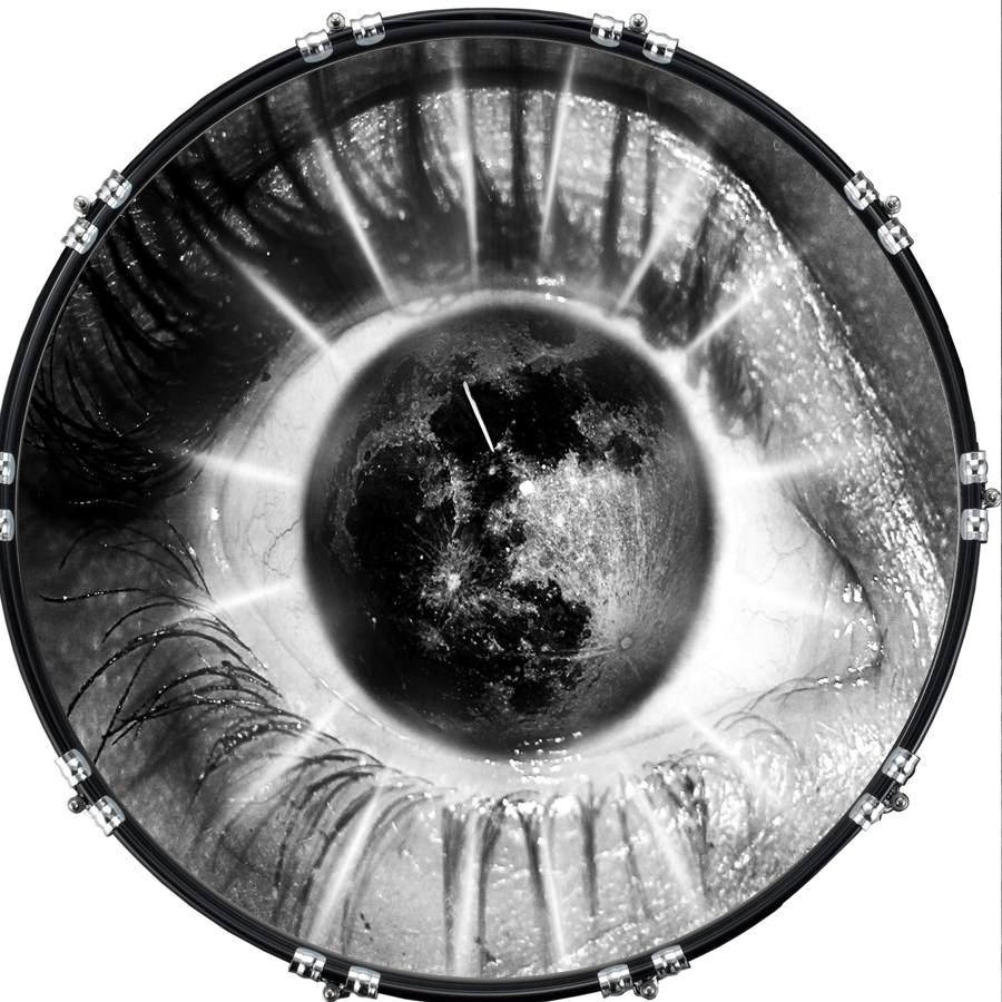 20" Custom Bass Kick Drum Front Head Graphical Eye Moon