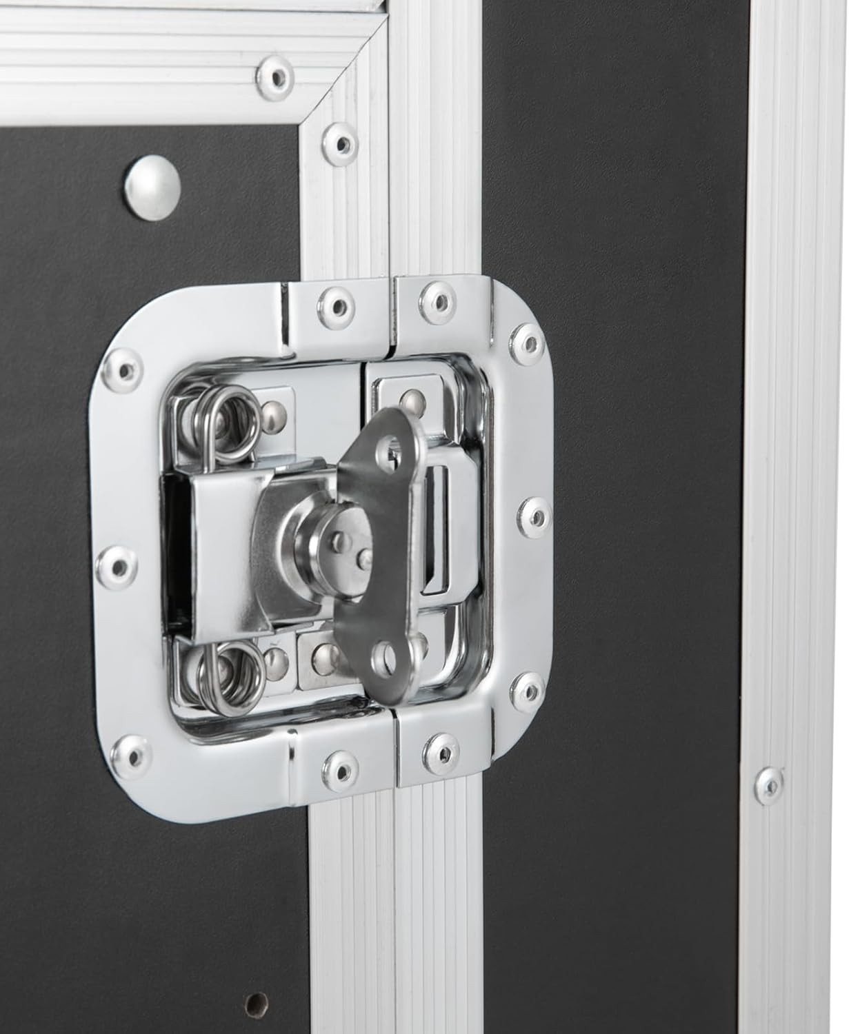 PA DJ Rack w/ 2-tier DJ Table Top 14 Space Rack Case w/ Slant Mixer Top & Caster