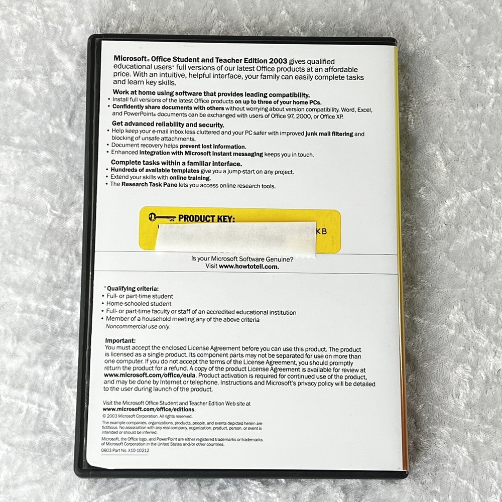 Microsoft Office Student and Teacher Edition 2003