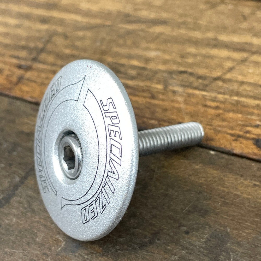 Vintage Specialized Eccentric Headset Top Cap 1.27" 1 1/8 Threadless Silver