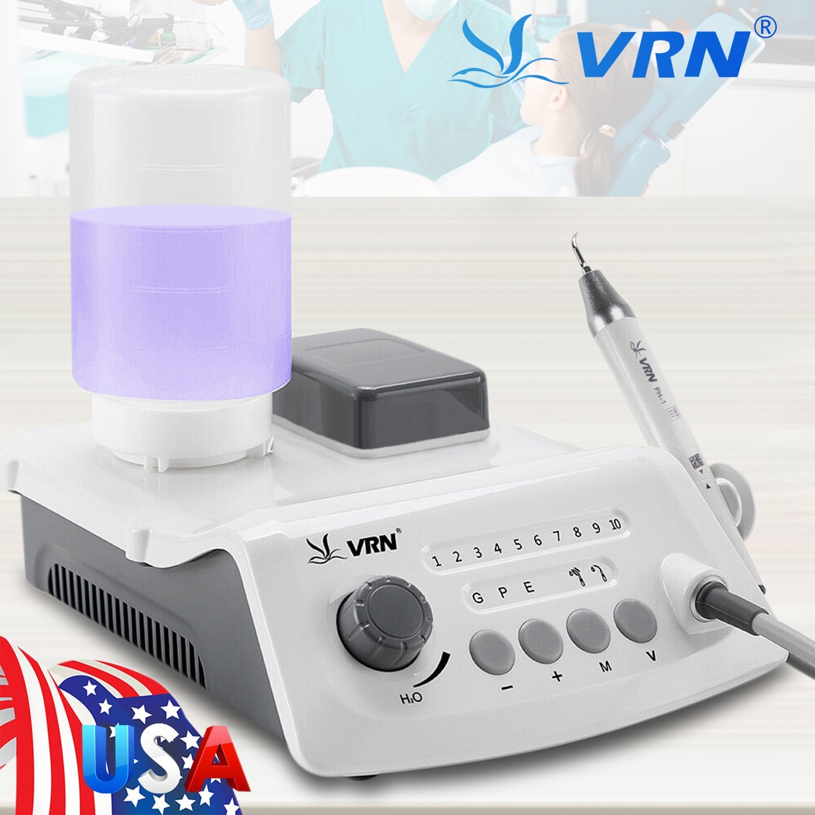 LED Dental Ultrasonic Piezo Scaler Handpiece Bottles Fit EMS Cavitron VRN-A8 US