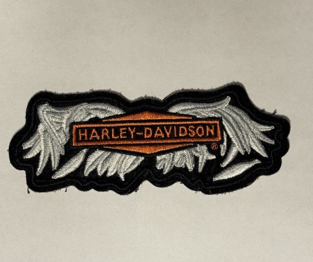 Harley Davidson Winged Bar Embroidered Patch Licensed Motorcycle Biker