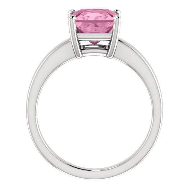 Sterling Silver Square/Princess Cut Ring Setting Solitaire Claw Style Ring Mou