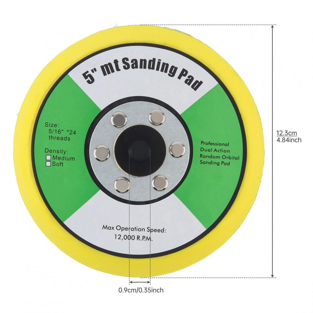 Professional 5 Inch Hook Loop Backing Pad For Sanding Sander Disc Angle Grinder