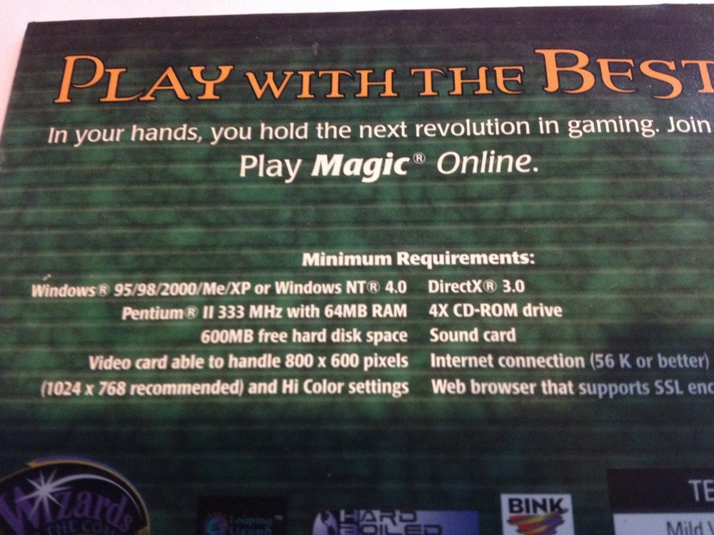 MAGIC THE GATHERING DEMO PC SEALED