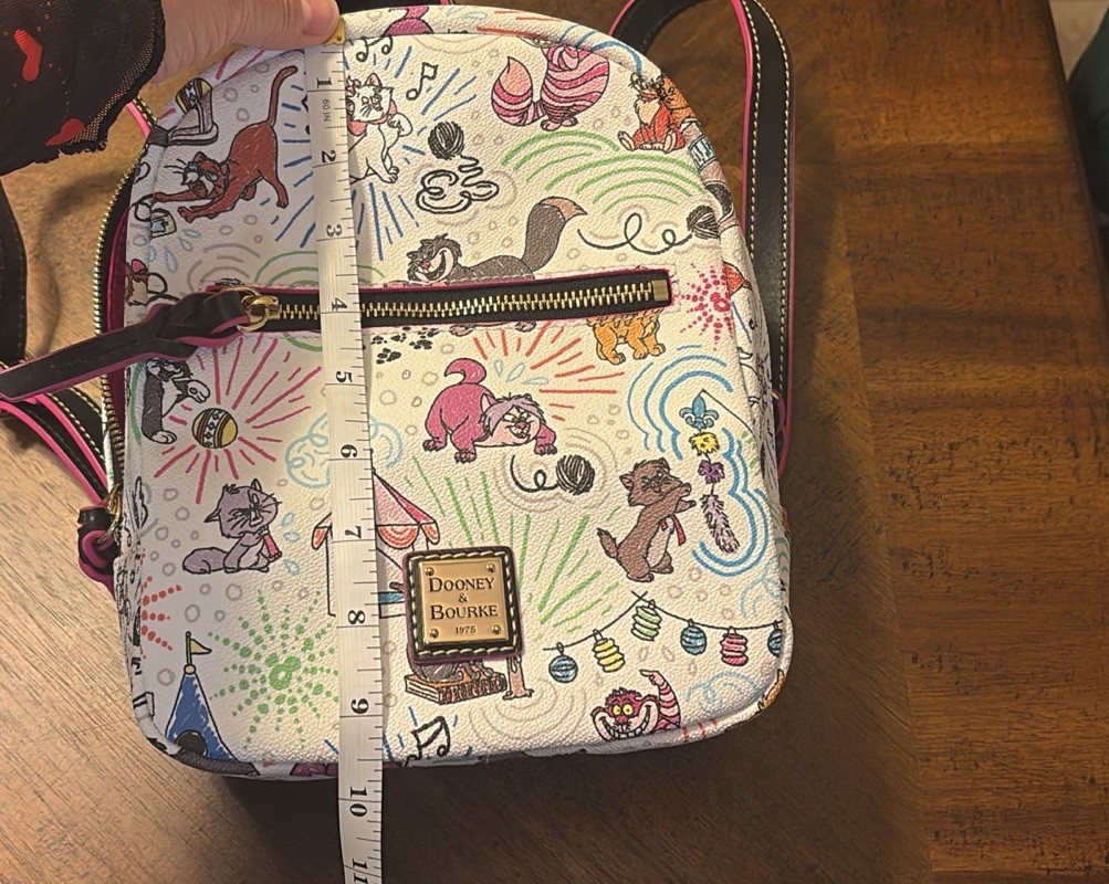 Disney Cats Sketch Dooney & Bourke Backpack White NWOT