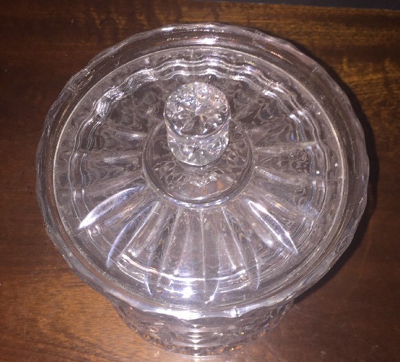 Crystal Biscuit Jar Barrel