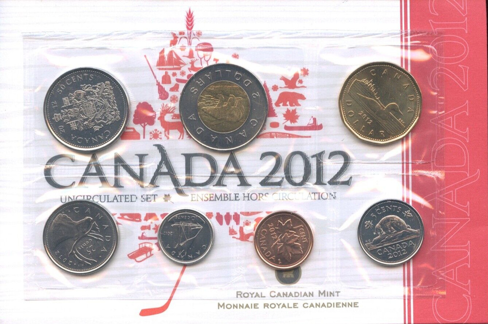 2012 Canada Uncirculated Prooflike Set - Original Envelope and COA