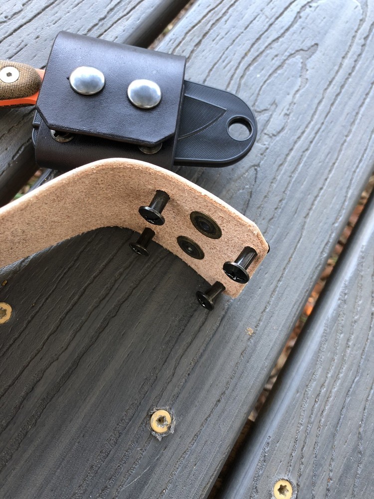 ESEE IZULA 2 leather Horizontal Carry Scout Strap - BLACK