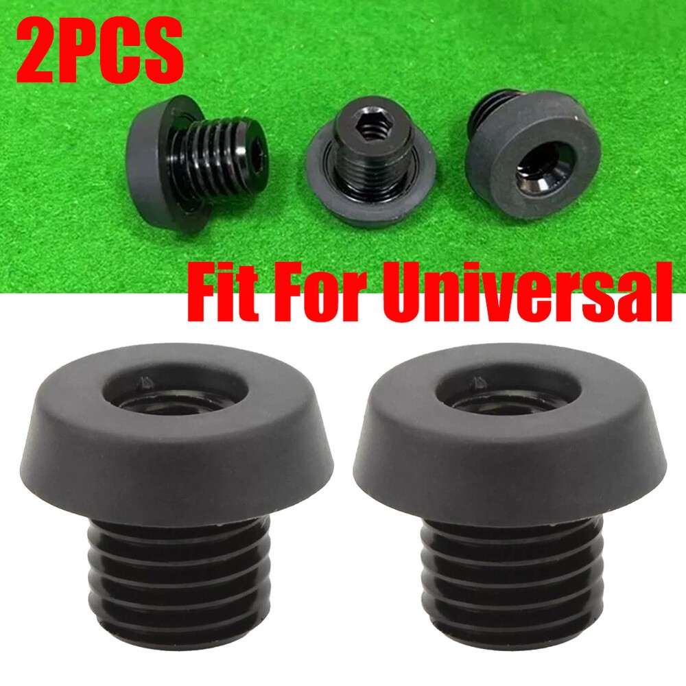 2PCS Pool Cue Back Plug Screw Bottom Bumper Protector for Universal Billiard Cue