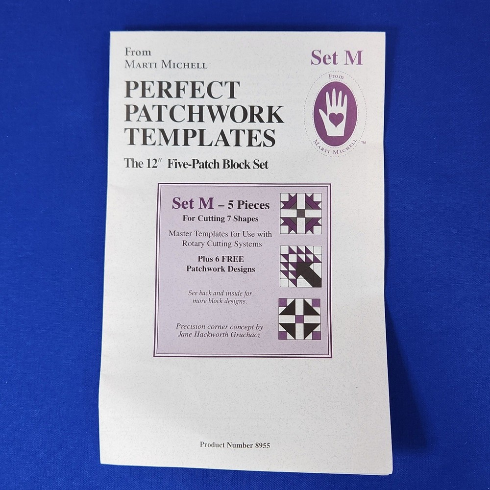 Marti Michell Perfect Patchwork Templates Set M - 12 Inch Five-Patch Block 8955