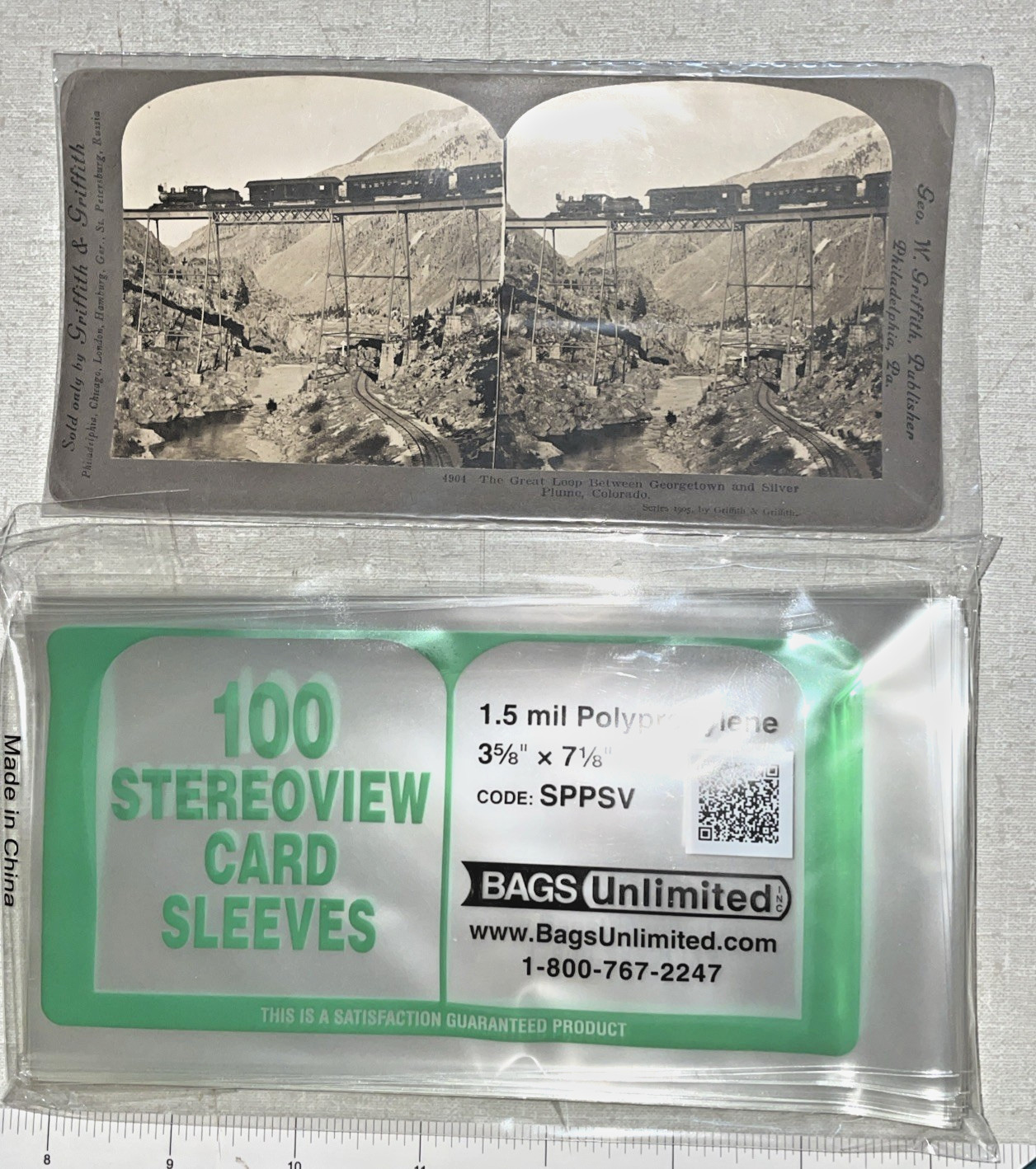 100 Polypro STEREOVIEW Card Archival Protective Sleeves 1.5 mil FREE US SHIPPING