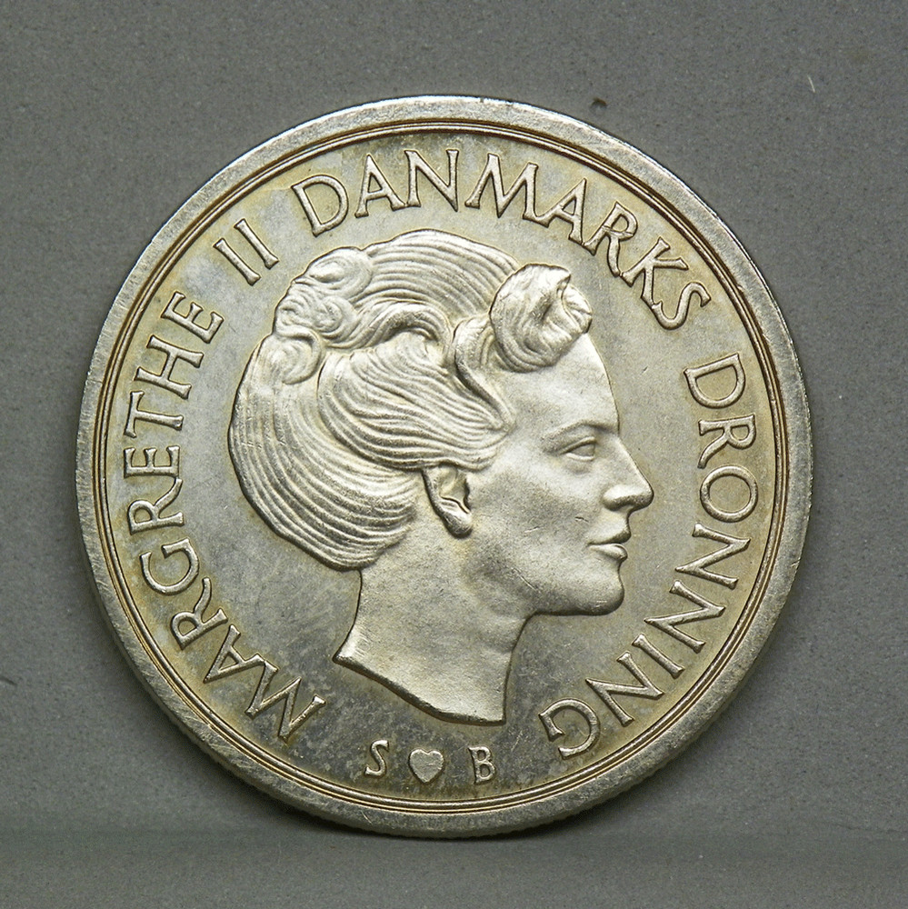 1976 DENMARK  5 KRONOR, Uncirculated
