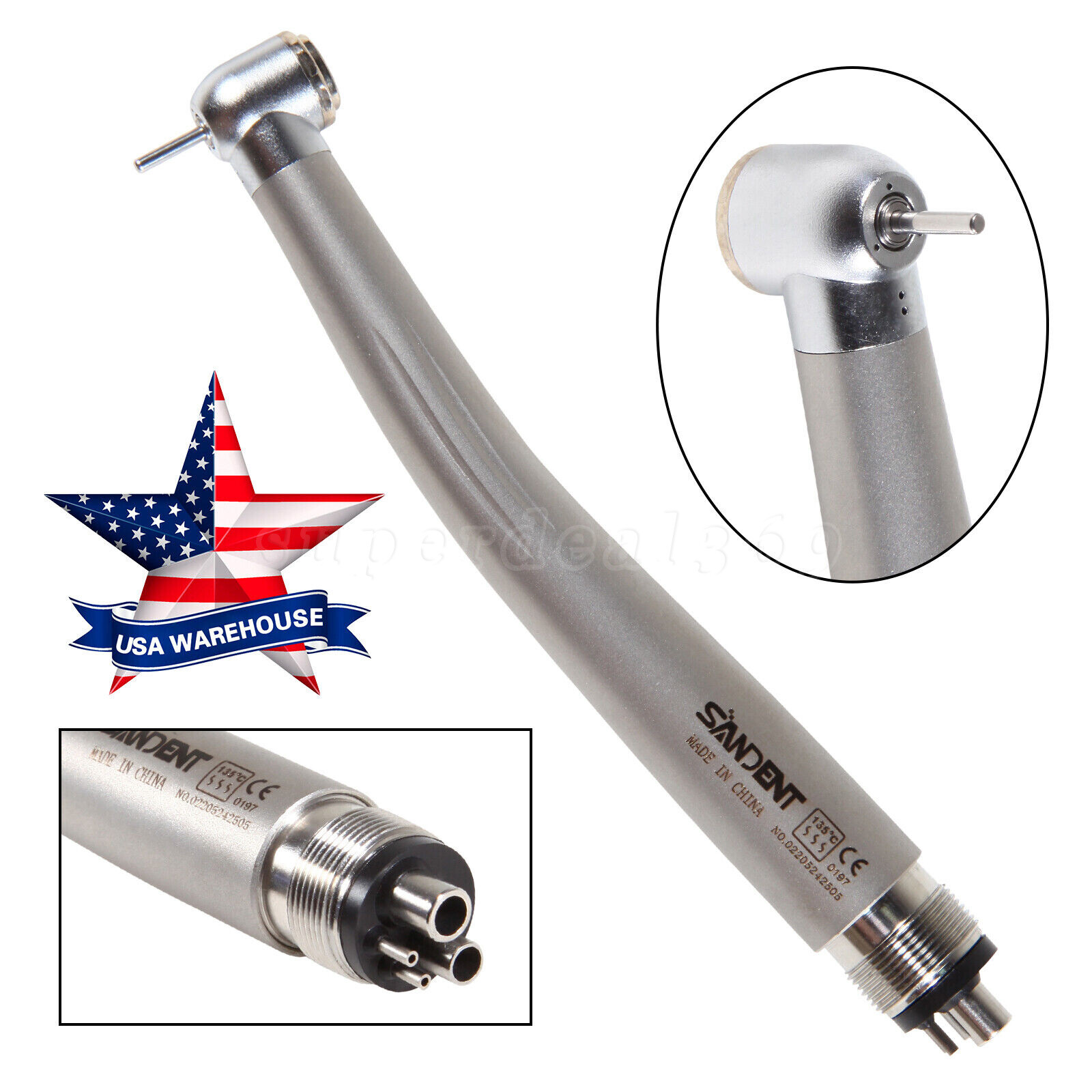 10* Dental High Speed Handpiece with LED/without LED Type Air Turbine 4 Holes