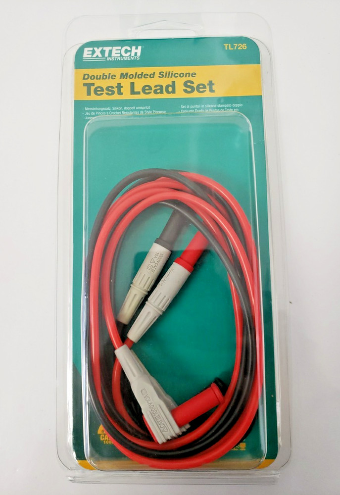 Extech TL726 Double Molded Silicone Test Lead Set