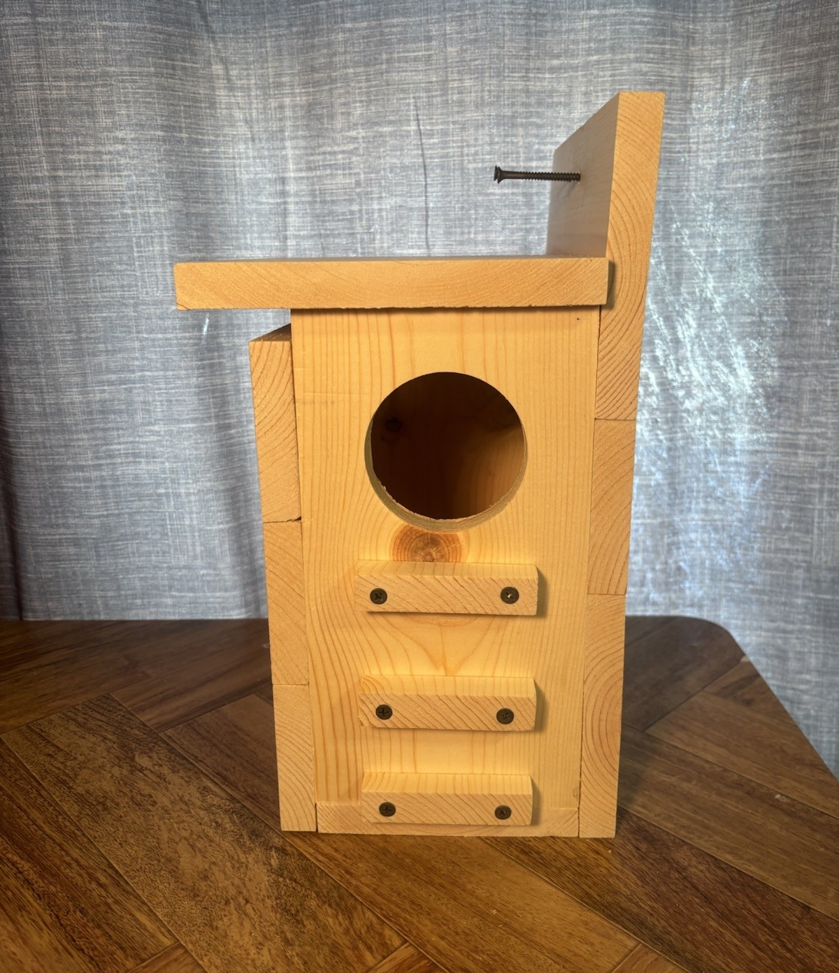 Large Backyard Squirrel House Nesting Box - Wooden Wildlife Box Fully Installed
