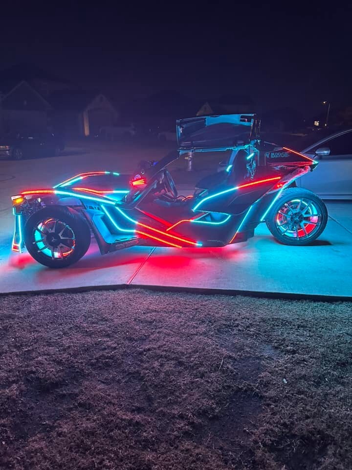 8PCS 4FT SET Single Row LED Chasing Flow IP68 LED Strips Lights Bluetooth+Remote