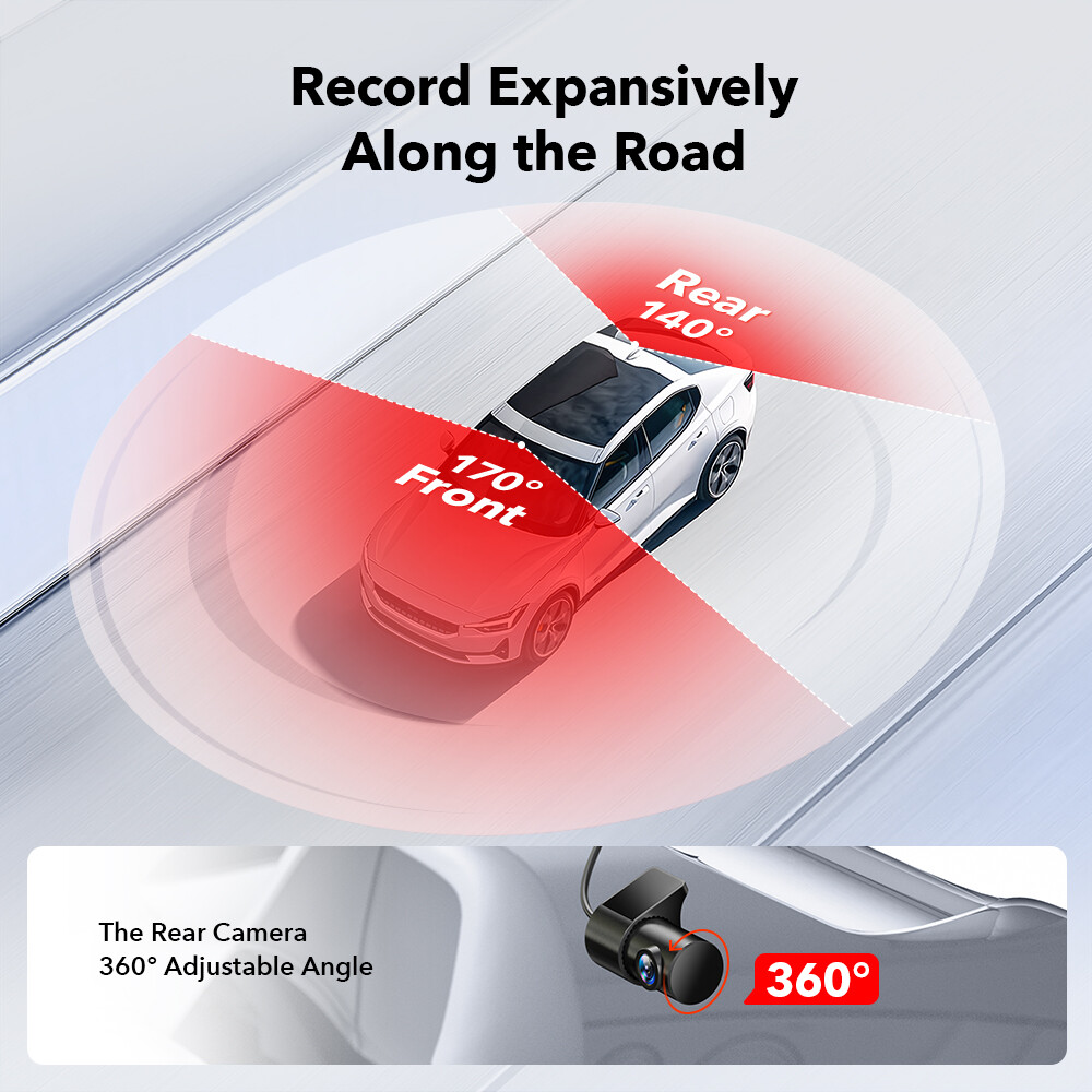 REDTIGER 4K Dash Cam Front and Rear Dual Dash Camera WIFI&GPS With 32GB SD Card