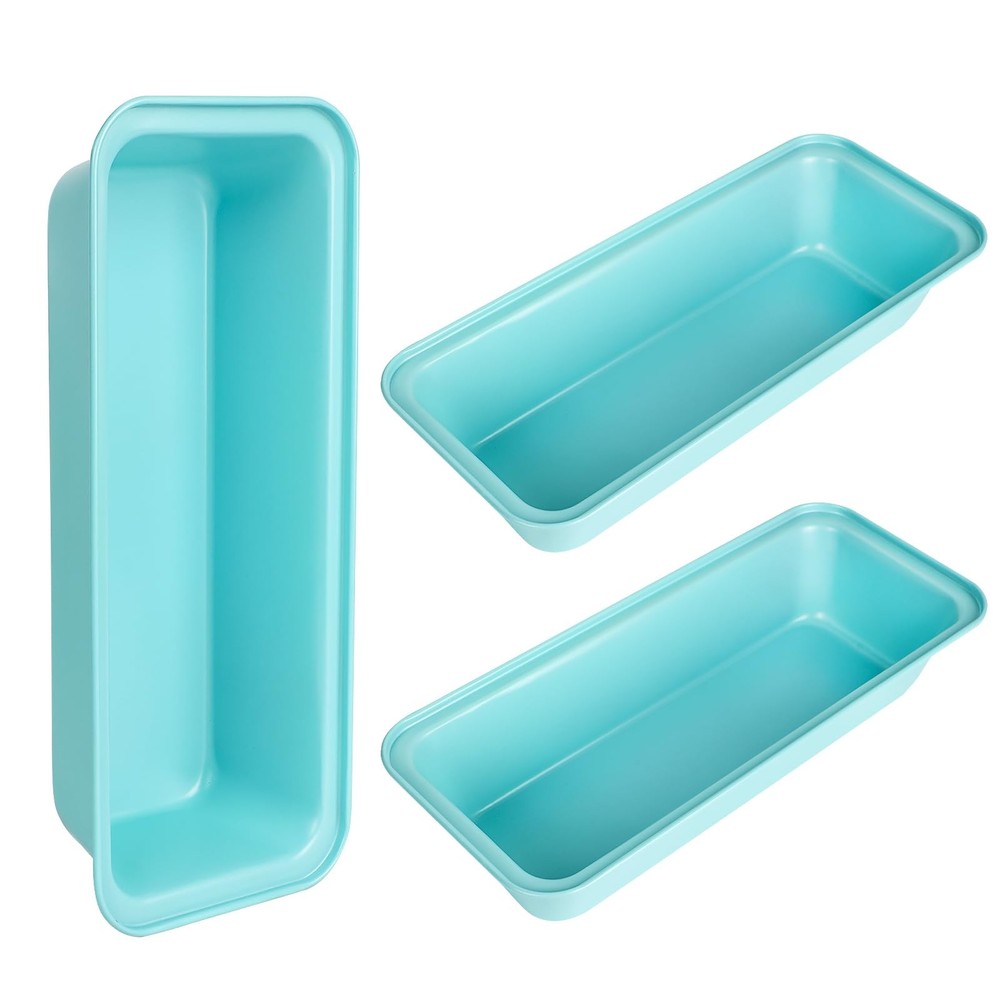 Proigtz 3-Pack 13x5inch Nonstick Loaf Pan, Stackable Long Bread Pan, Advanced...