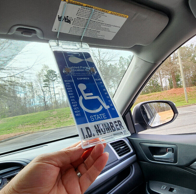 JL Safety Visortag Vertical- Best & Sturdiest Handicap Placard Holder Available!