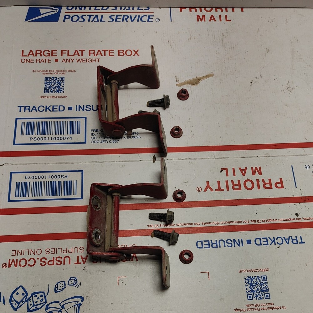 91-97 TAILGATE HATCH HINGE SET HINGES OEM RED BOLTS