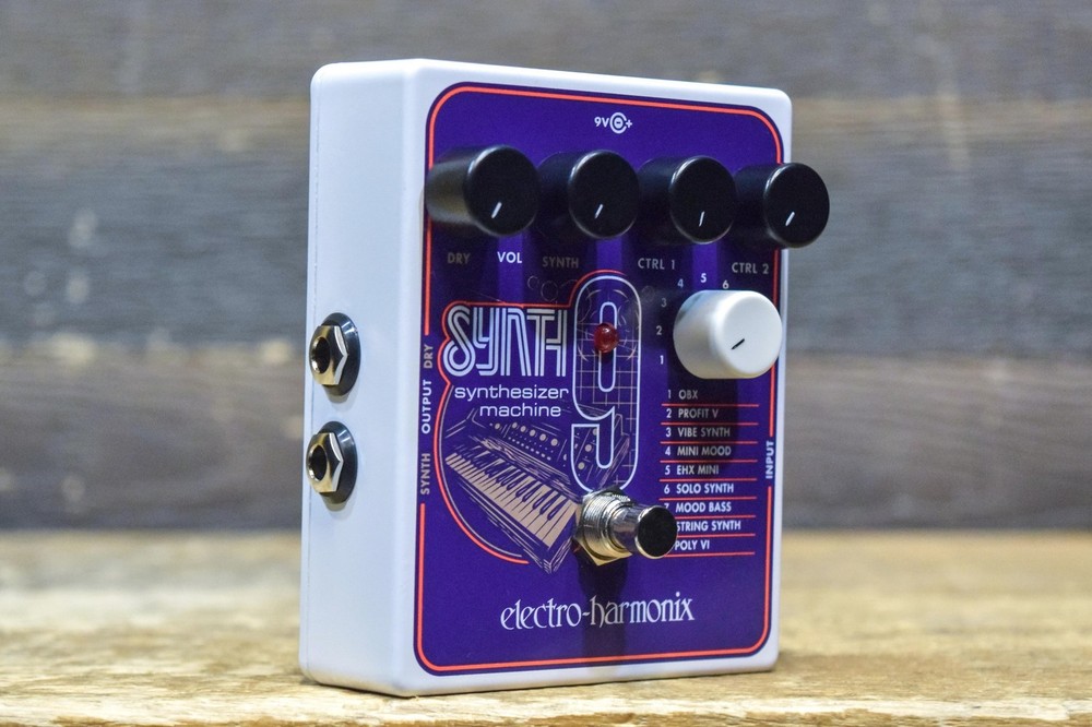 Electro-Harmonix SYNTH9 Synthesizer Machine 9-Preset Synth Emulator Effect Pedal