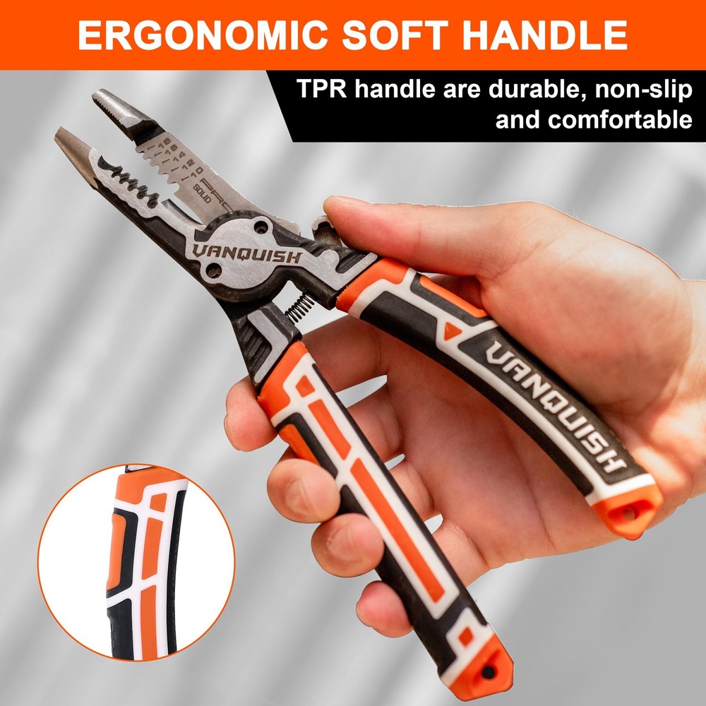 VANQUISH 4 IN 1 Multifunctional Wire Stripper, Cutting Stripping Tool...