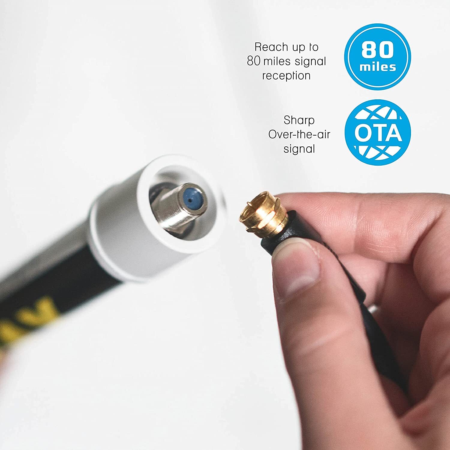 Magic Stick MAX HD Antenna HDTV FREE Digital Channels Plus Free 20ft Cable