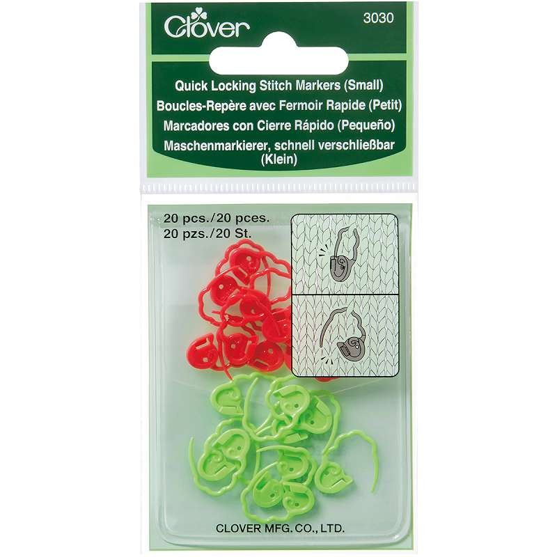 Quick Locking Stitch Markers Small 20/Pkg