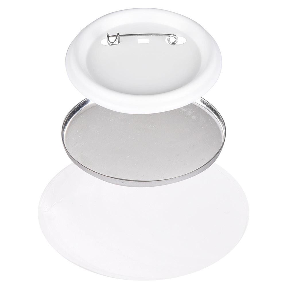 100-Pack 32mm Button Making Supplies – Compatible with Standard Button Machines